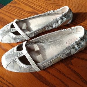 Coach metallic flats